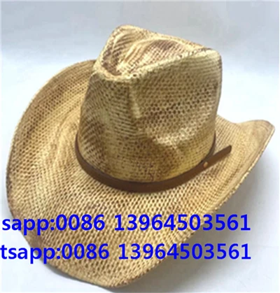 Topi koboi wanita vintage barat ikat pinggang kepang dekorasi