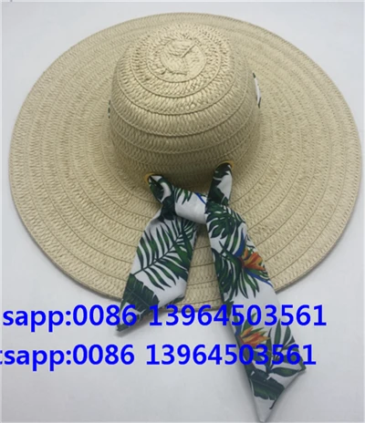 Wanita topi musim panas topi kertas jerami sunhat