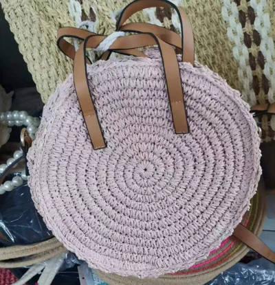Tas Bahu Gadis Kecil Bulat Merah Muda