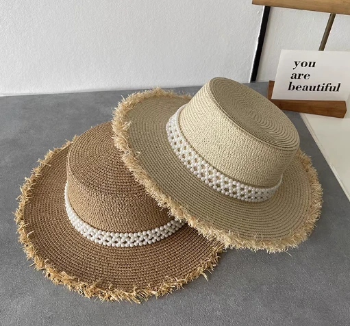 Topi Matahari Wanita Tenun Tangan Mutiara