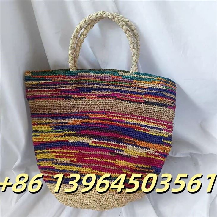 Ember rafia multi-warna buatan tangan
