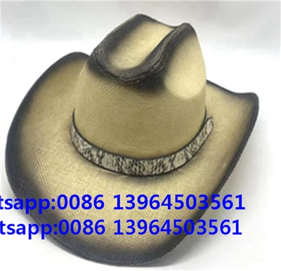 Topi Pria Semprotan Hitam Fedora Topi Koboi Retro