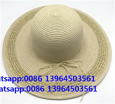 Topi Wanita Topi Pantai Elegan dengan Pita Simpul