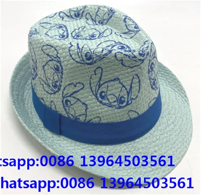 Topi Jerami Musim Panas Pria Warna Biru Bernapas