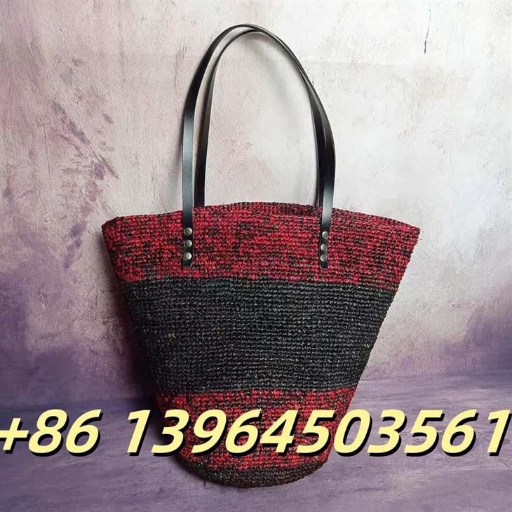Tas musim panas pantai bahu rafia