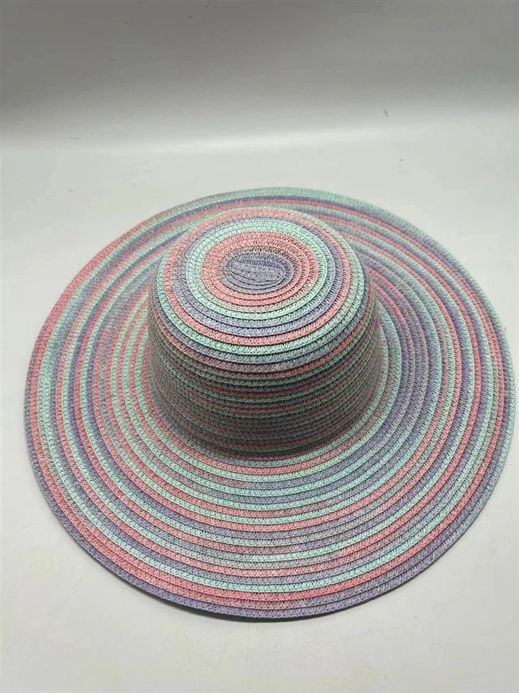 Topi Wanita dari Kertas Jerami Warna-warni