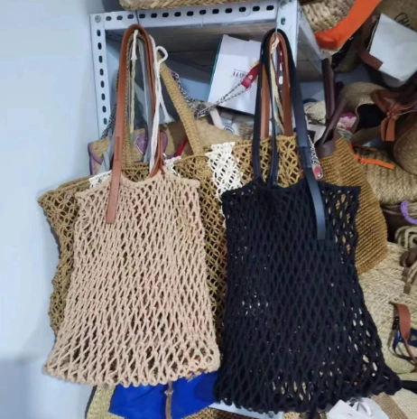 Tok Cotton Rope Hollow Women Beach Bag