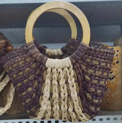 Tas Women Tangan Bertenunan Tangan Gelap