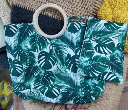 Tas Pantai Wanita Tropis Satu Set