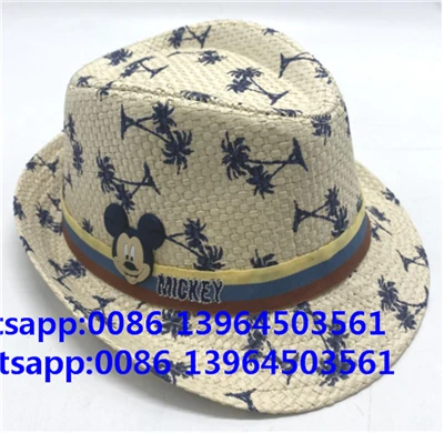 Topi jerami kertas napas pohon kelapa