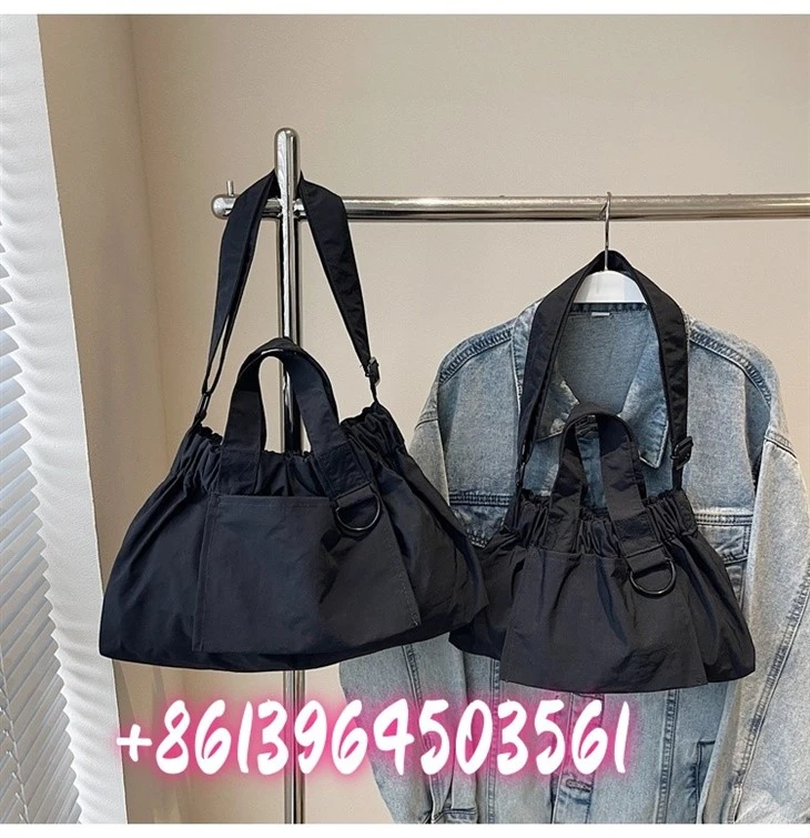 Tas bahu nilon tali panjang