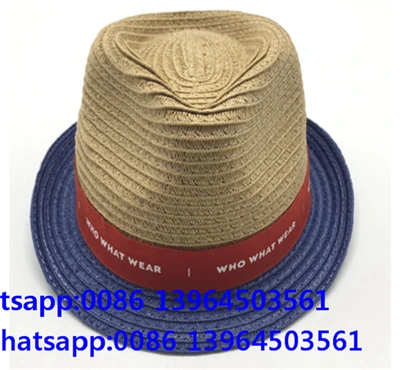Tape koboi fedora topi untuk pria