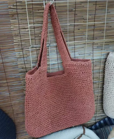 Tas Bahu Wanita Kasual Berwarna Merah Muda