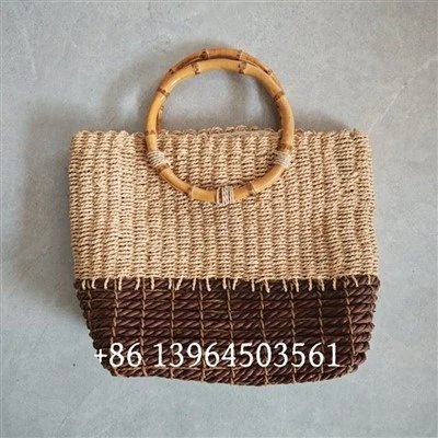 Tas tangan wanita bambu nyata