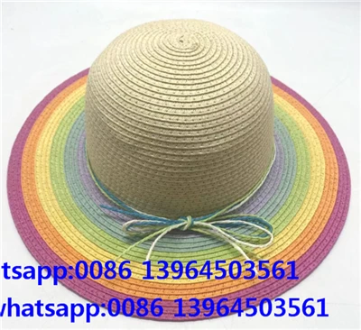 Topi Pantai Musim Panas dari Kertas Jerami untuk Anak Perempuan
