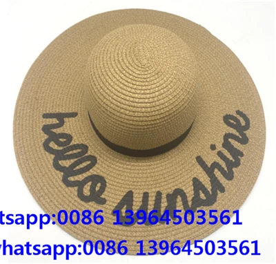 Topi Wanita Liburan Bertepi Besar Bordir