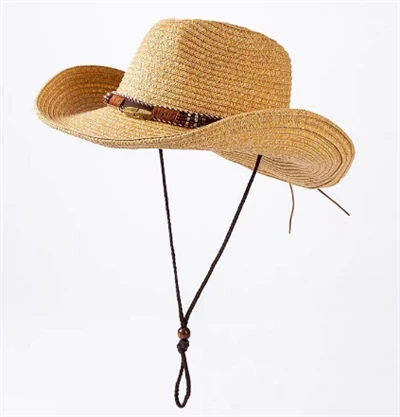 Topi Pantai Jerami Pria Bertepi Lebar