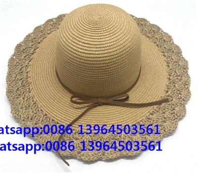 Topi Pantai Wanita dari Kertas Rajutan