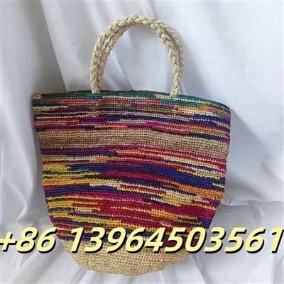 Ember rafia multi-warna buatan tangan