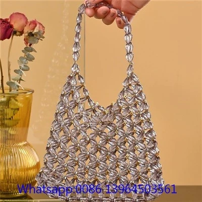 Tas Bahu Rantai Akrilik Tenun Tangan