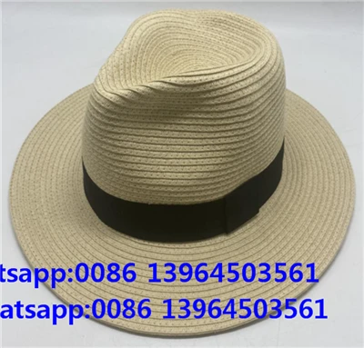 Topi Jerami Kertas Pelit Kasual Topi Fedora