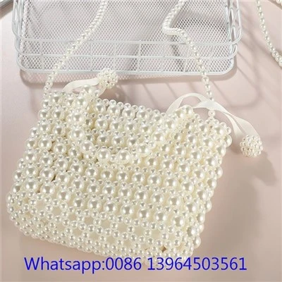 Tas Manik Mutiara Putih Buatan Tangan