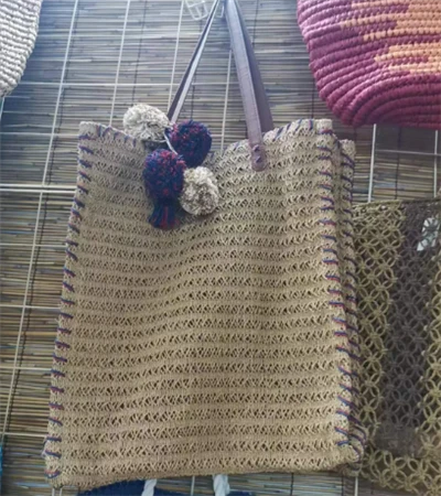 Tas Tote Musim Panas Wanita Rajutan Kertas