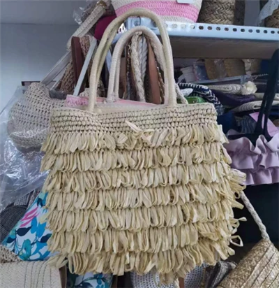 Jumbai Tassels Tas Jerami Tangan