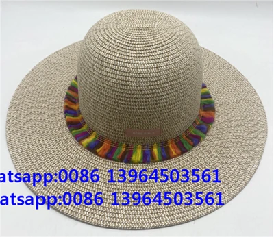 Topi Matahari Jerami Buatan Tangan Berongga untuk Pria