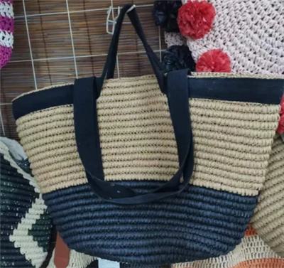 Pita Kapas Hitam Tas Pantai Wanita Besar