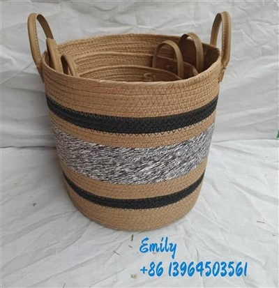 Keranjang penyimpanan buatan tangan besar